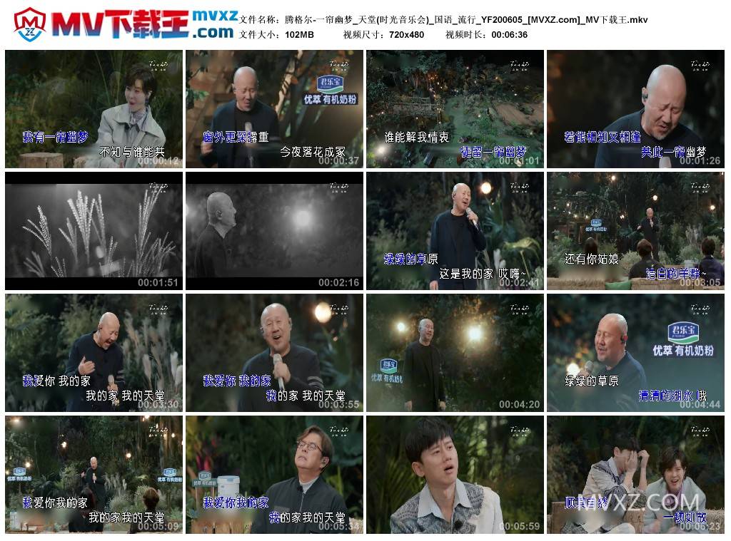 腾格尔-一帘幽梦_天堂(时光音乐会)_国语_流行_YF200605